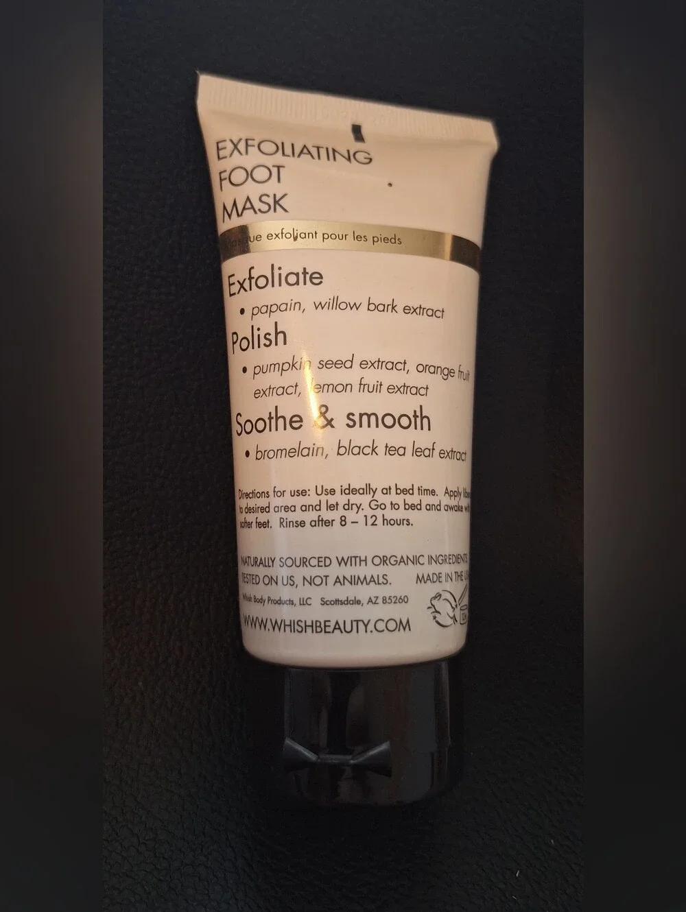 whish Coconut Milk + Verbena Exfoliating Foot Mask — Cream & Black
